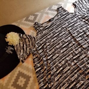 Rue 21 cold shoulder top in Black Aztec